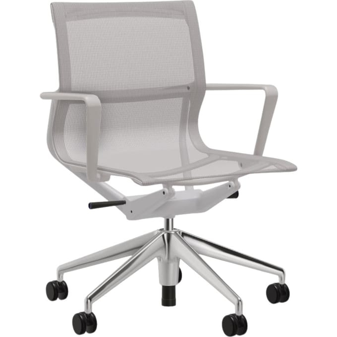 Vitra Physix bureaustoel - gepolijst - 07 zilvergrijs - soft grey - Wieltjes voor harde bodems