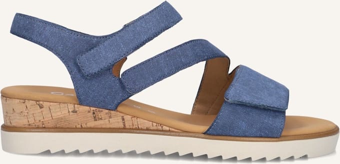Gabor 754.2 Sandalen - Met Sleehak - Dames - Blauw - Maat 35