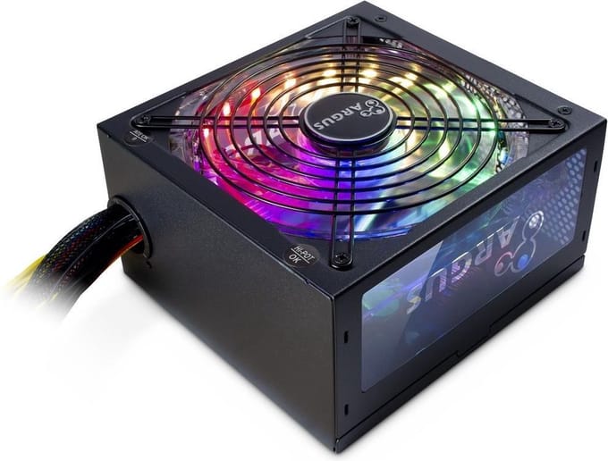 Inter-Tech Argus RGB-700W II Voeding - 700 Watt - 140 mm - ATX 2.3 - 80 Plus 80 PLUS Bronze