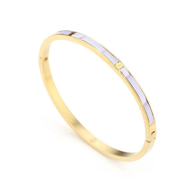 Bijoutheek Armband Paars Kroko Goud/Paars JE13375