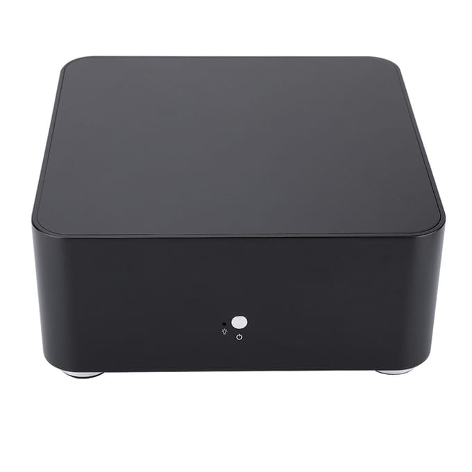 Boîtier d'ordinateur Mini ITX Boîtier HTPC en alliage d'aluminium Boîtier d'ordinateur Mini PC(L80 Noir USB2.0) noir