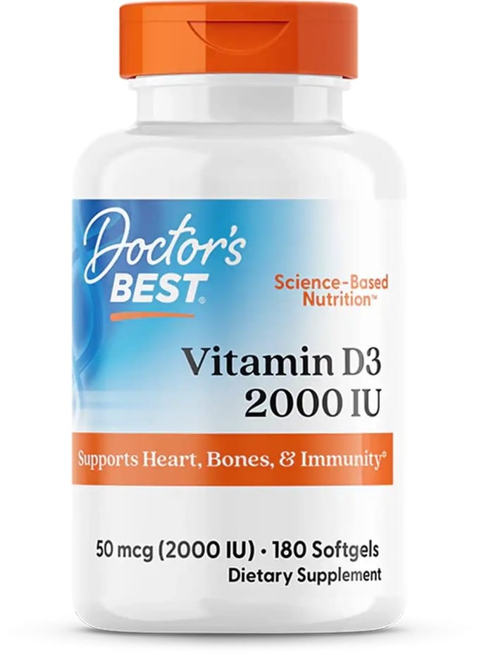 Doctor's Best - Vitamine D3 2000 IU - 180 Softgels