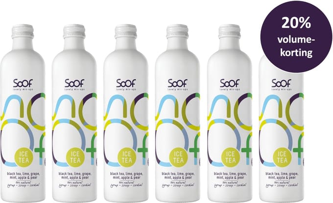 Soof Drinks Siroop zwarte thee limoen & munt 340 ml