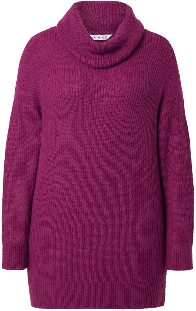 Studio Untold - Dames - Trui oversized colkraag - Braambes - Maat 46+