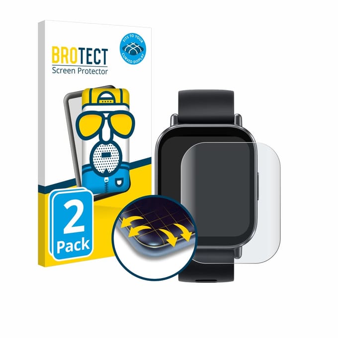 BROTECT - Screenprotector voor Xiaomi Redmi Watch 5 Active - Folie Beschermfolie matte volledig dekking 2 Stuks