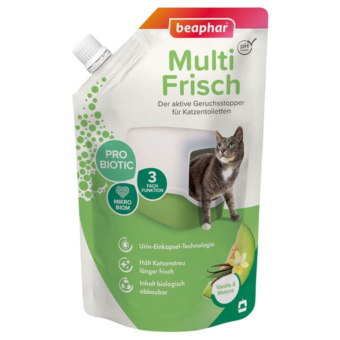 beaphar Multi-Fris voor Kattenbakken - Vanille & Meloen (400 g)