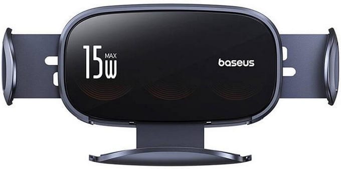 Baseus LightChaser car holder with induction charger (black)
