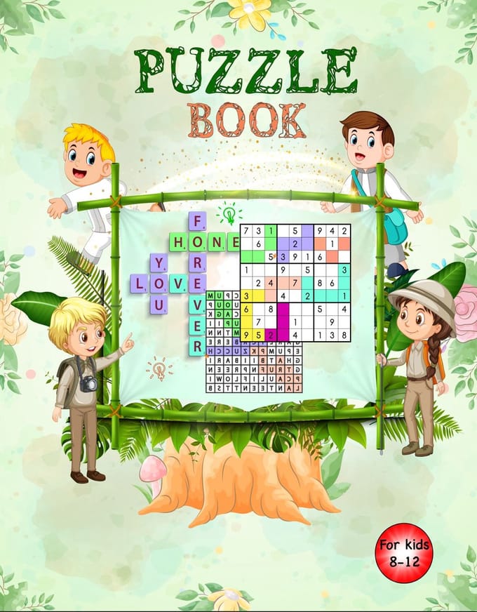 Puzzle book van HugoElena - voor kinderen - 8-12 jaar - Engelse editie - 100 paginas
