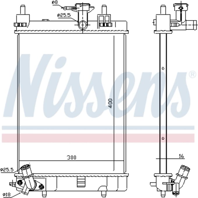 Radiator, motorkoeling NISSENS 617554