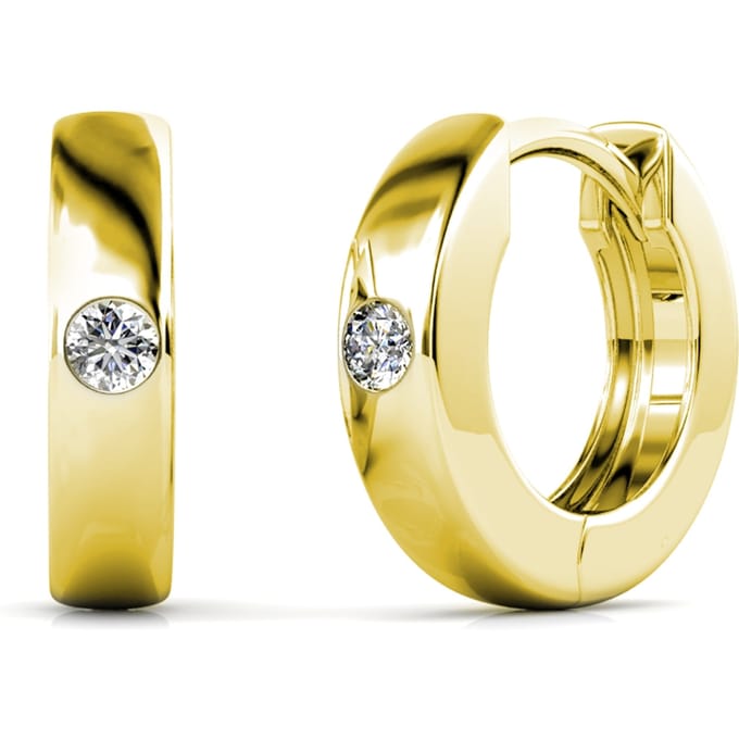 Ringen Oorbellen - Goud en Kristal