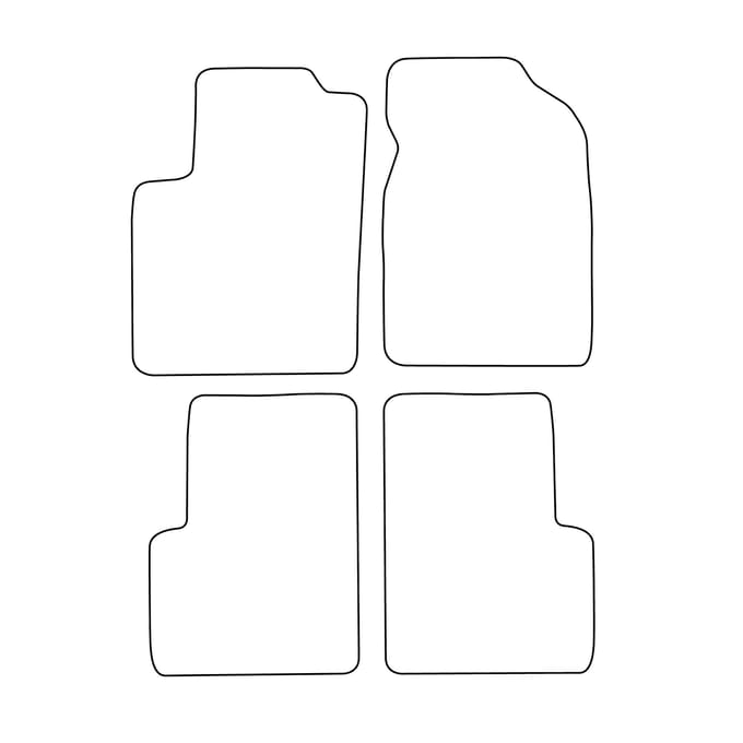 Set veloursmatten geschikt voor Ford Ka II 2008-2016 - zwarte afwerking