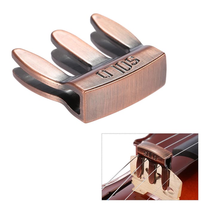 Viool Altviool Oefen Metalen Demper Viool Demper 3 Prong gray