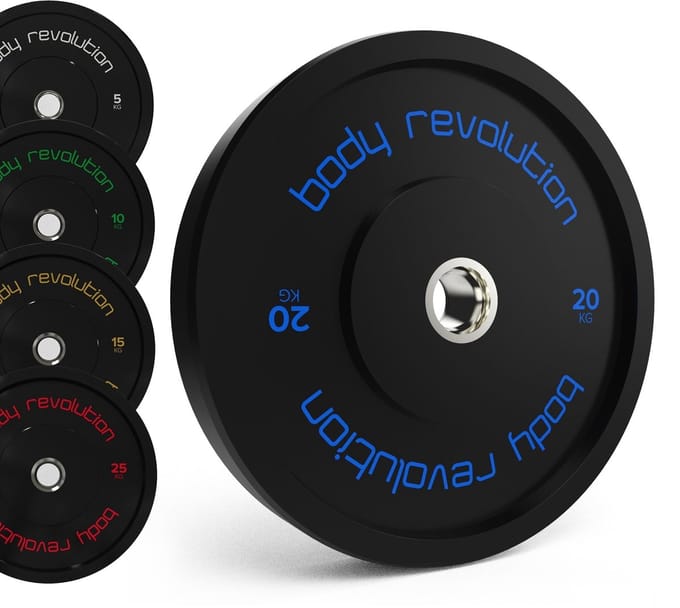 Olympische schijvenset 100kg - rubberlaag - 45cm ø - 50mm gat