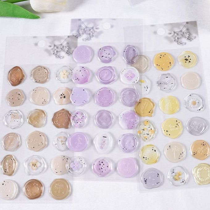 Autocollants créatifs en laque pour bonbons, scrapbooking, bricolage, papeterie, fournitures artistiques décoratives white