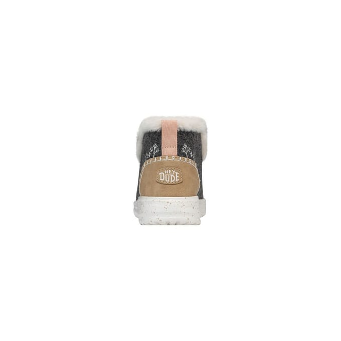 HEYDUDE Denny Wool Faux Shearling Dames Grijze Laarzen