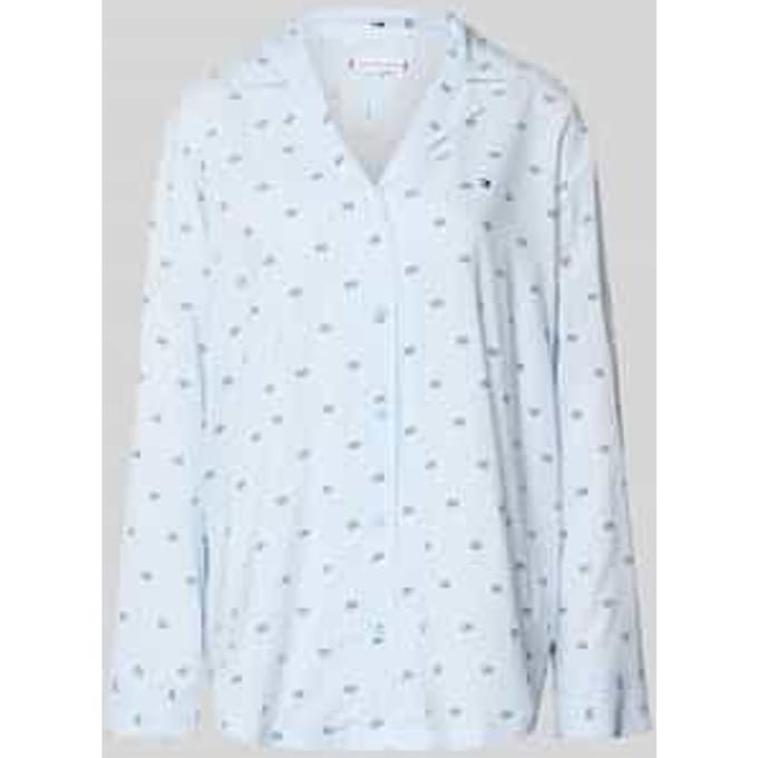 Pyjamabovendeel met logoprint van viscose