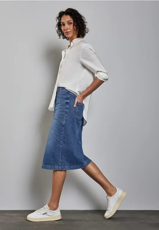 Midi pencil denim rok