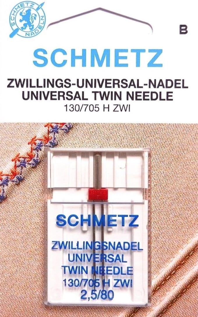 Universele Tweeling Naaimachine Naald Platte Klof 2.5/80 (130/705)