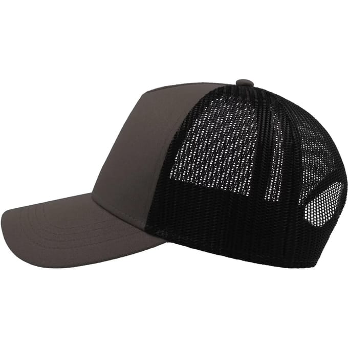 Atlantis Headwear Rapper Cotton Cap AT511 - Dark Grey/Black - One size