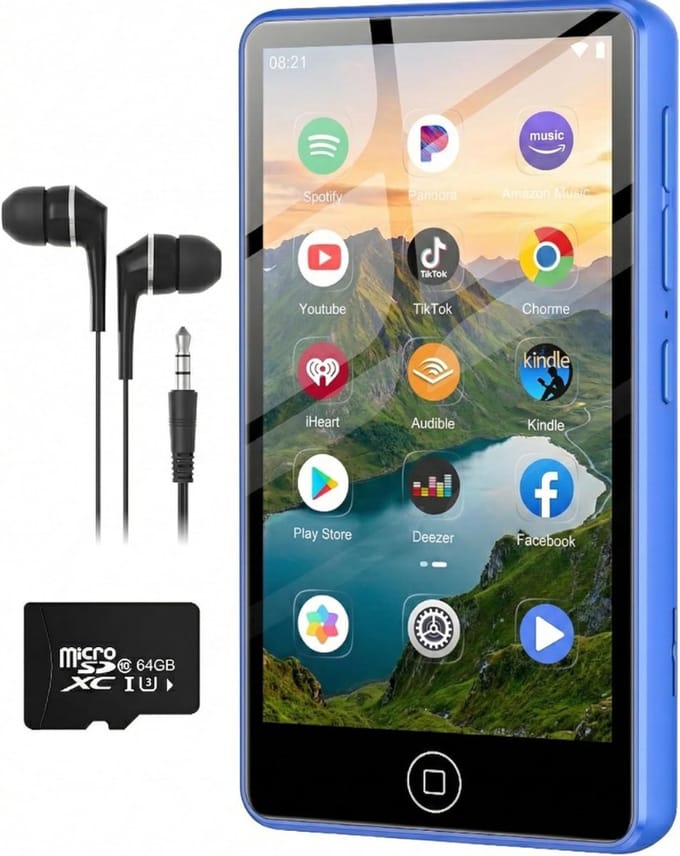 MRKK® MP3 Speler Bluetooth - FM-Radio - Blauw