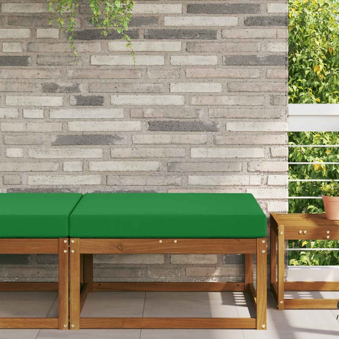 vidaXL - Buitenbankkussen - Polyester - Groen - 80 - x - 80 - cm