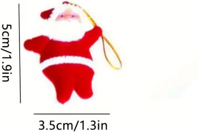 Nivard Kerstballen - Kerstversiering - Plastic - Kerstman - Kerstballenset - 6 Delig - Rood