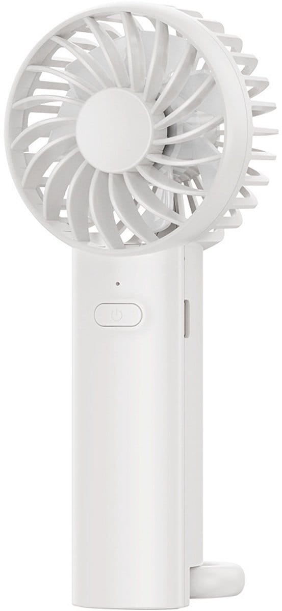 Handventilator, draagbare oplaadbare ventilator, USB-bureauventilator, 3 windsnelheden, op batterijen werkende handventilator, lichtgewicht mini-persoonlijke elektrische ventilator (wit).