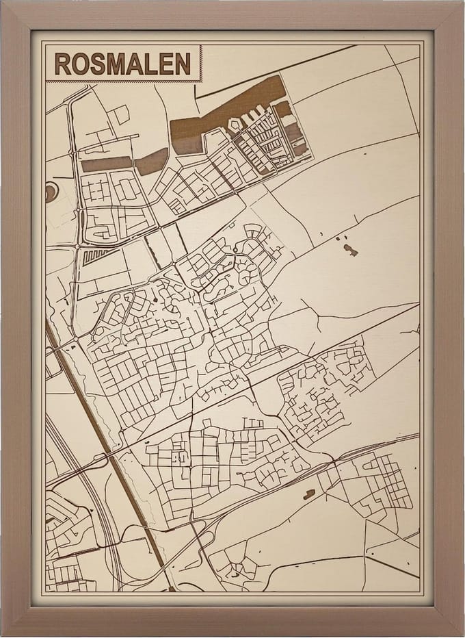 Decoratief Beeld - Houten Van Rosmalen - Hout - Bekroned - Bruin - 21 X 30 Cm