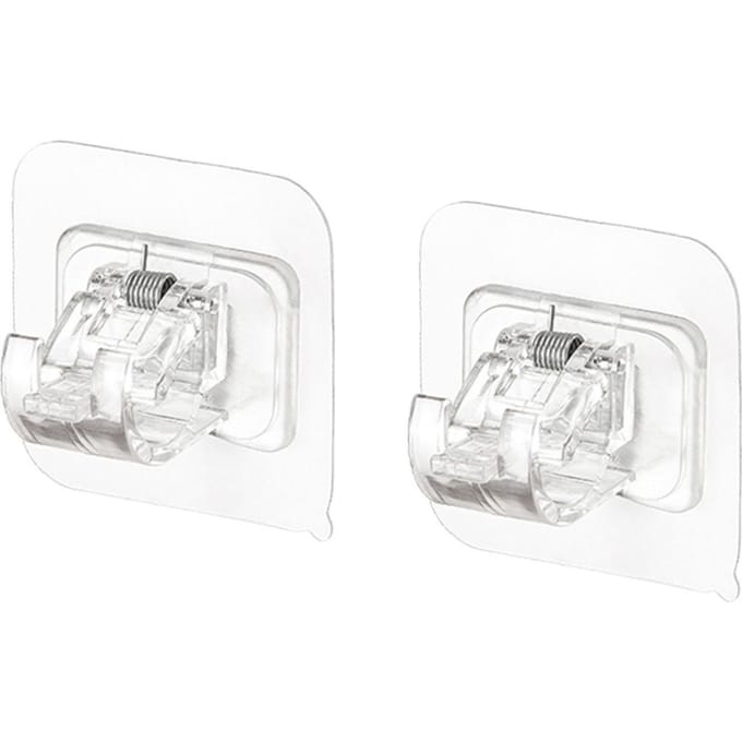 Crochet Support de Tringle à Rideaux Auto-adhésif Support de Tringle à Rideaux sans Perçage pour Salle de Bain Cuisine white