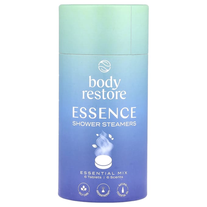 Shower Steamers Essence Mix 6-pack - Body Restore - Douche Tabletten met Etherische Oliën - Aromatherapie Douche - Wellness Cadeau
