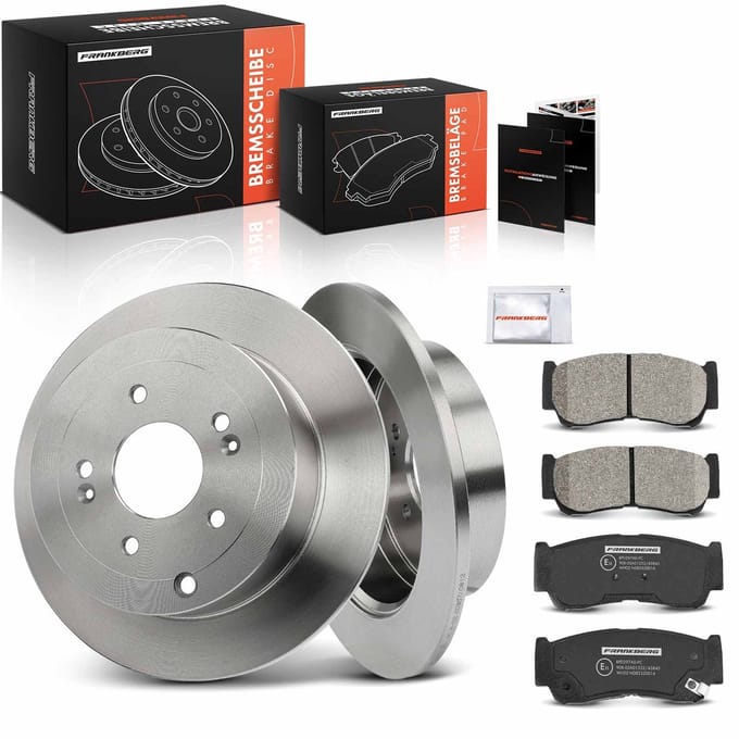 Frankberg 2x remschijven 4x remblokken achteras voor Hyundai
