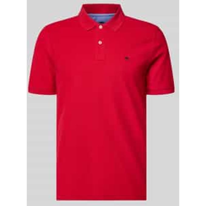 Fynch-Hatton Polo Uni Color Supima Cotton Cranberry Red / male