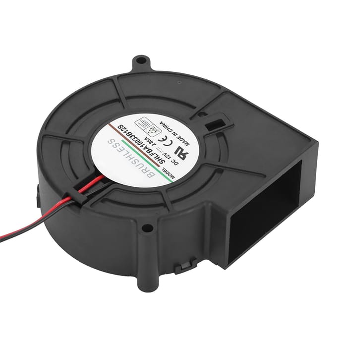 12V 2.85A BBQ Ventilator Luchtblazer voor Barbecue Picknick Camping Vuur Houtskoolstarter black