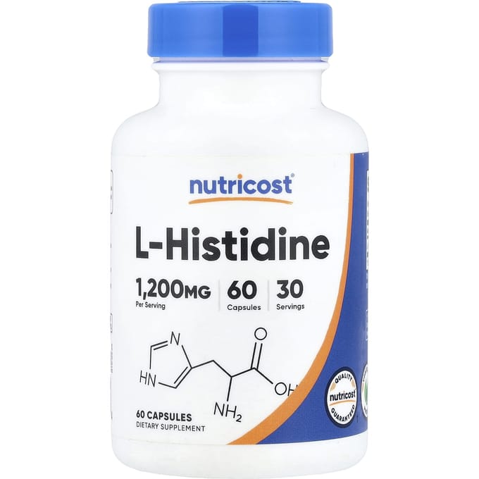 Nutricost, l-histidine, 60 capsules (600 mg per capsule)