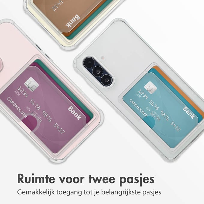 imoshion Softcase Backcover met pasjeshouder voor de Samsung Galaxy A26 - Transparant