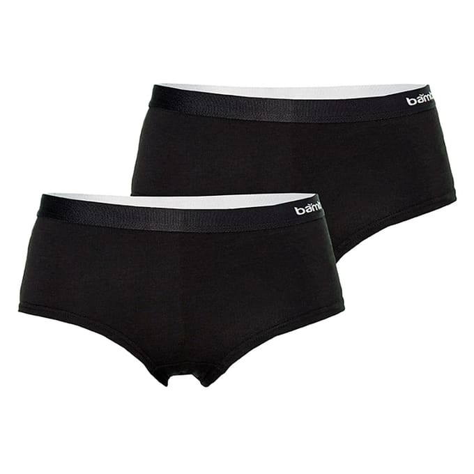Apollo - Bamboe hipster dames - Zwart - Maat M - 2-Pak - Dames ondergoed - Dames boxershorts
