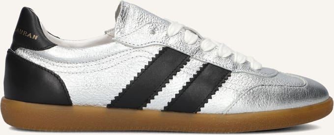 STEFANO LAURAN 1white101 Sneakers - Leer - Dames - Zilver - Maat 36