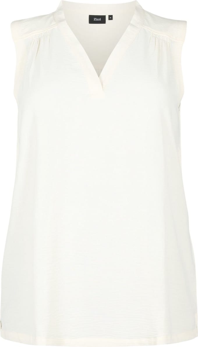 ZIZZI MFIKKA, S/L, TOP Dames Blouse - Off-white - Maat S (42-44)