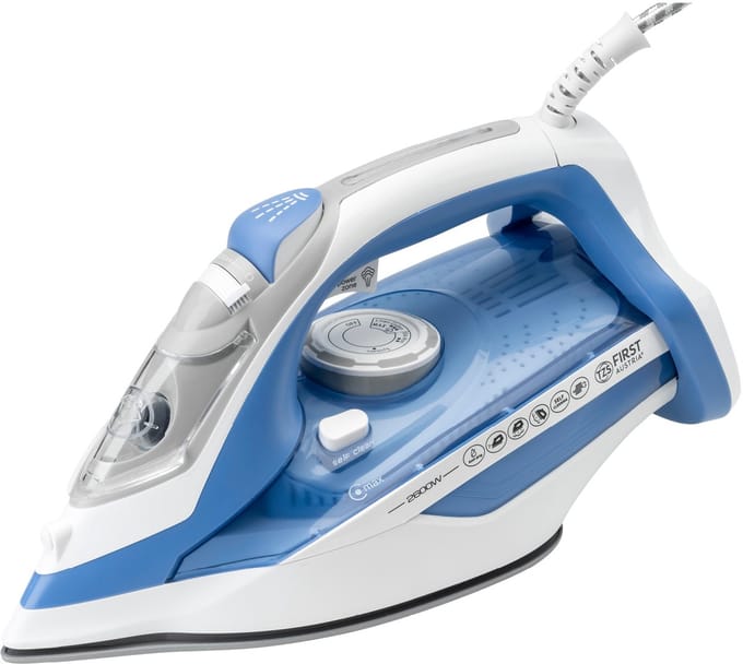 TZS First Austria Stoomstrijkijzer - Zelfreinigend - Blauw/Wit - 2600W