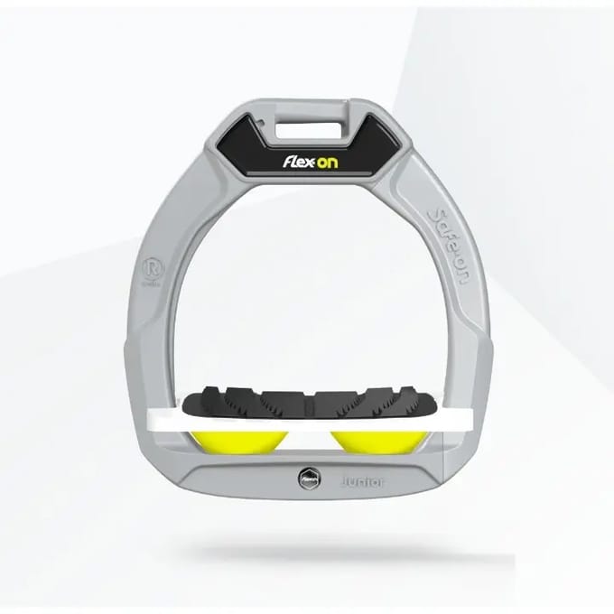 Veiligheidsbeugels Paardrijden Hellend Grip Aluminium/Wit/Geel kind Flex-On Safe-On
