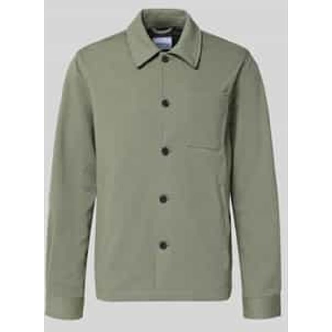 Slim fit overshirt met viscosemix