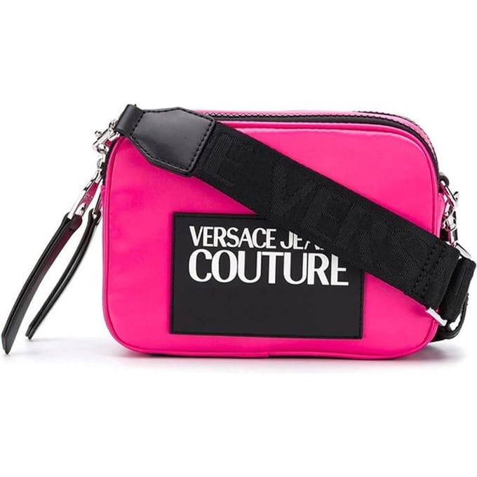 Versace Jeans Couture Logo Polyester Enkele Schouder Crossbody Tas Dames tassen Magenta E1VVBBT1-71420-401 Basic Set (Bag+Dust Bag) pink