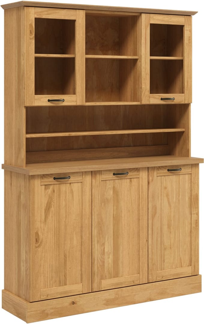 Teramo Buffetkast met 5 Deuren - Saliegroen/Honingkleurig - 126,6 cm