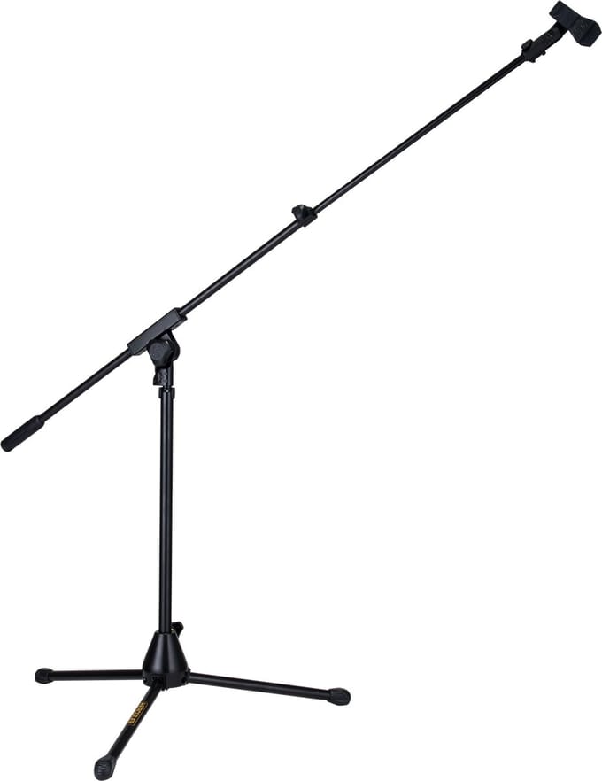HERCULES Stands HCMS-540B microfoonstandaard, 65,5 cm, telescopische arm, driepotig, voor drums, versterkers