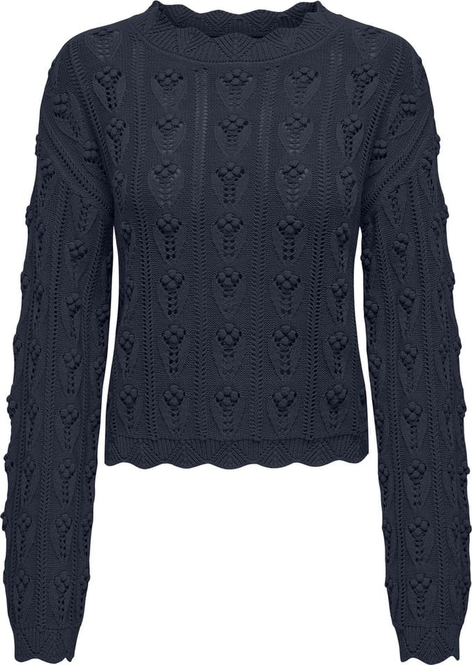 Jacqueline de Yong Trui Jdymarie L/s O-neck Dot Pullover Kn 15343843 Total Eclipse Dames Maat - L