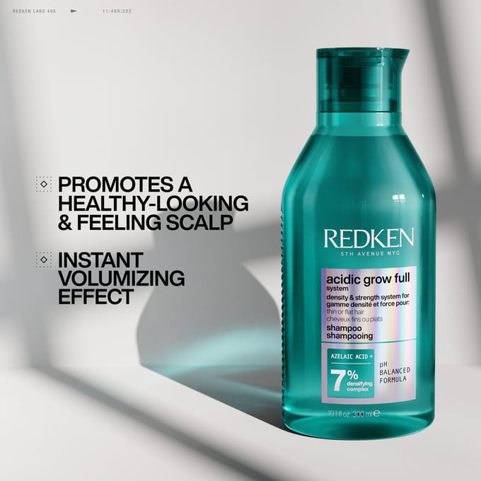 Redken Acidic Grow Full System Shampoo 300ml, Conditioner 300ml & Serum 100ml Bundle