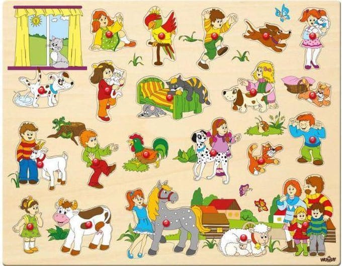 Woody Woody houten inzetpuzzel groot 91912.
