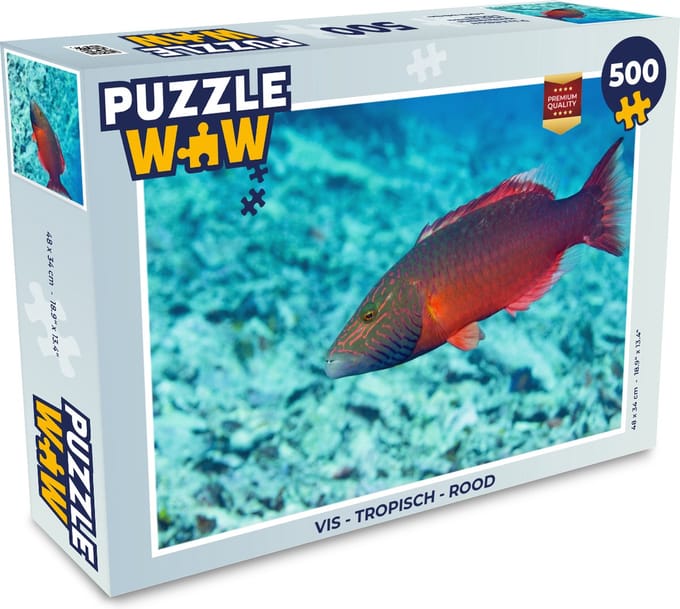 Puzzel Vis - Tropisch - Rood - Legpuzzel - Puzzel 500 stukjes