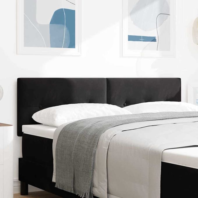 vidaXL - Hoofdbord - Zwart - 160 - cm - Fluweel
