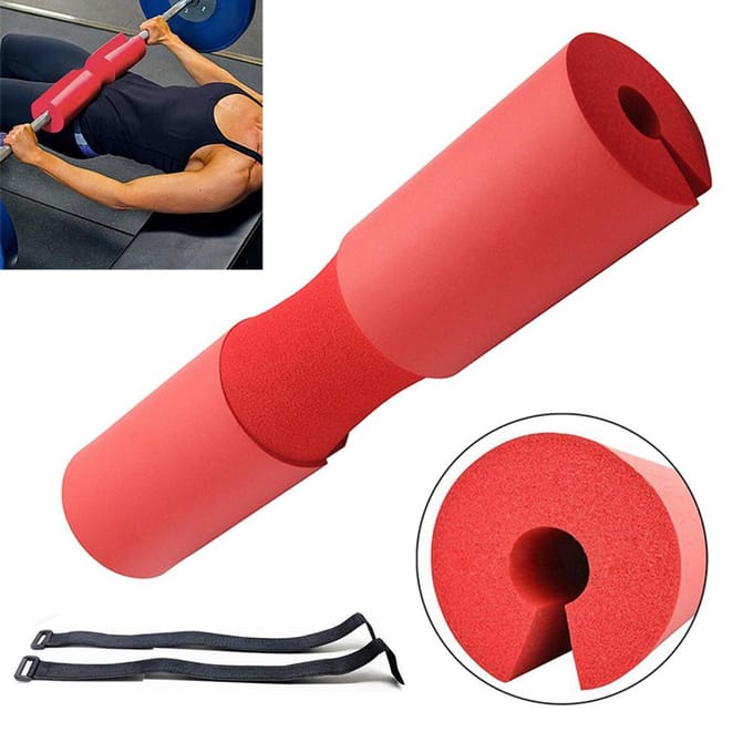 Schuimstangkussen Zacht Squatkussen met 2 Bevestigingen Stangaccessoires red